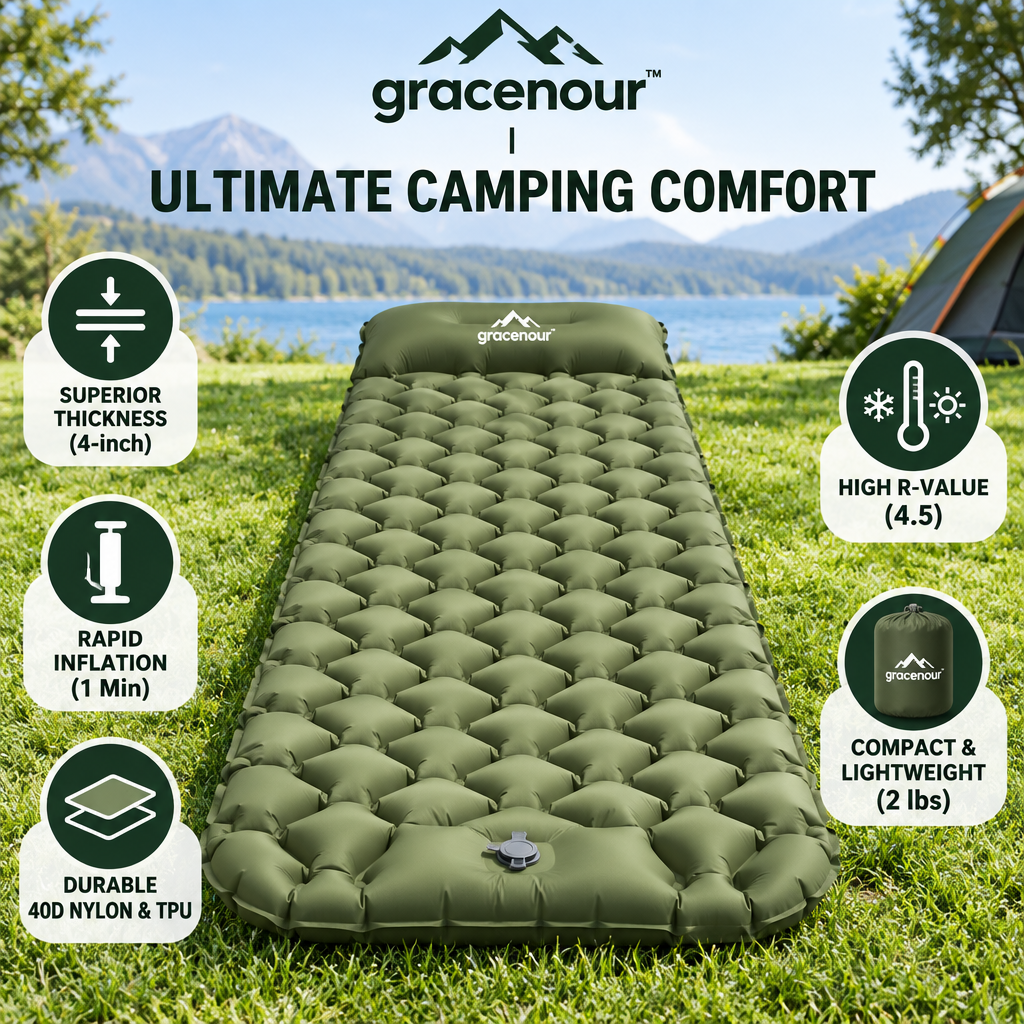 gracenour™ High-End Portable Outdoor Multifunctional Air Mattress