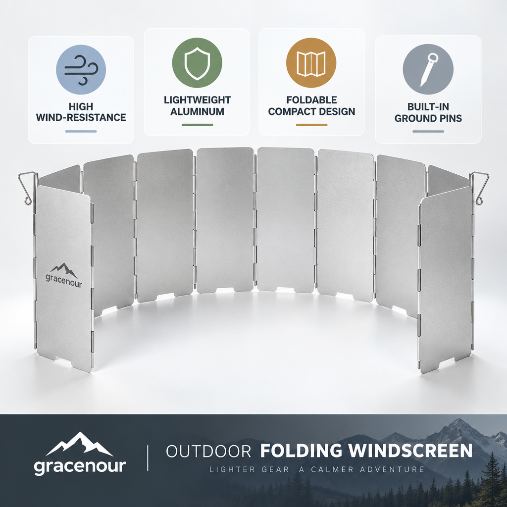 gracenour™ Portable Ultralight Camping Stove Windscreen