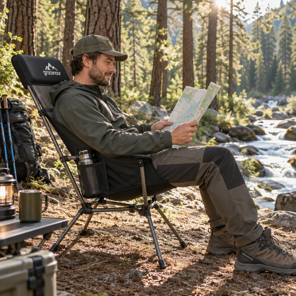 gracenour™ Professional Folding Chairs for Outdoor Camping and Backpacking