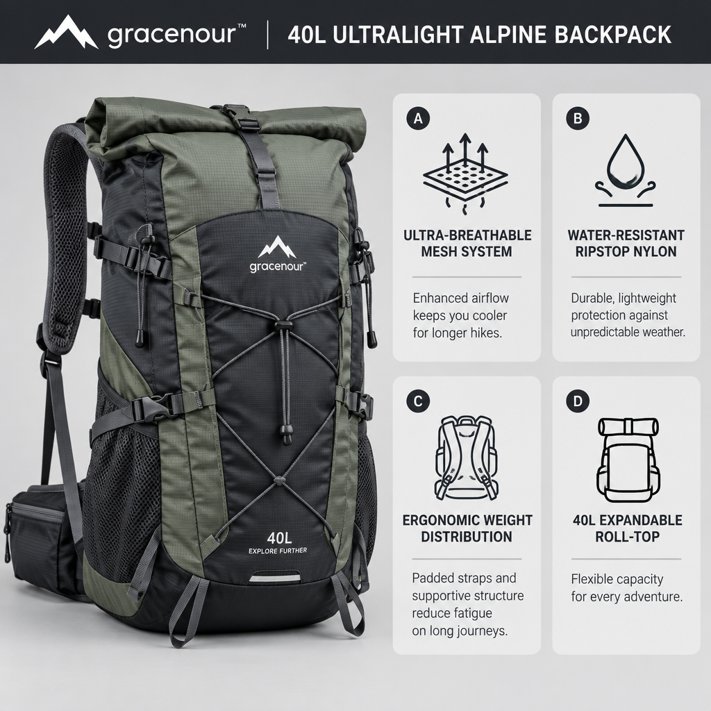 gracenour™ Professional Outdoor Hiking Backpack