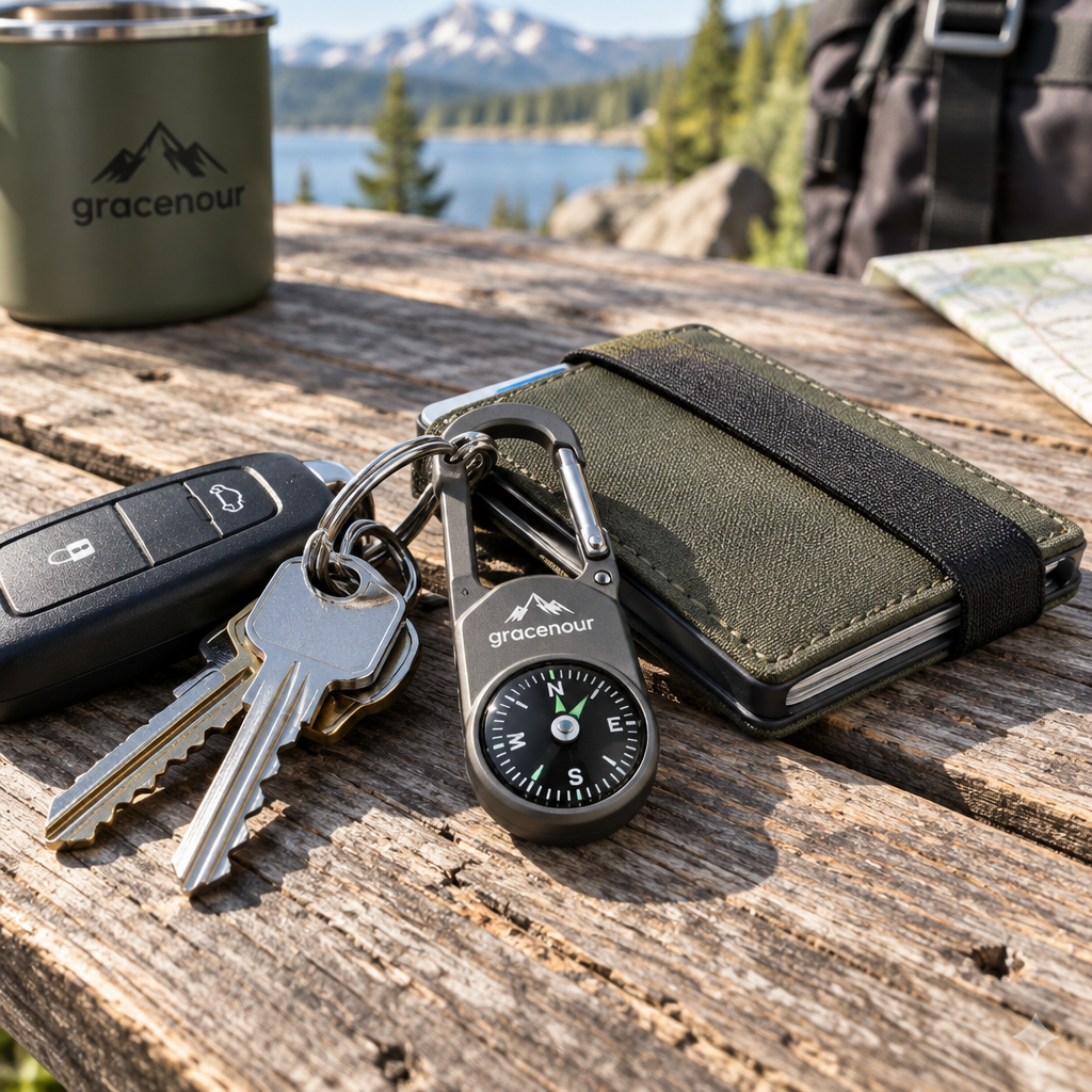 gracenour™ Outdoor Portable All-in-One Compass Thermometer