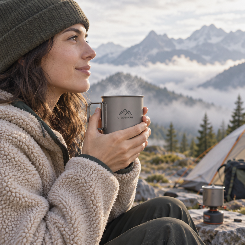 gracenour™ Ultralight Titanium Camping Cup