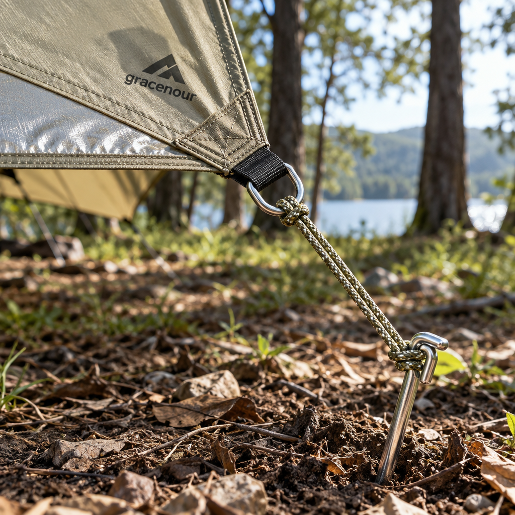 gracenour™ Professional Hexagonal Camping Tarp - Ultra-Lightweight Waterproof Sun Shelter