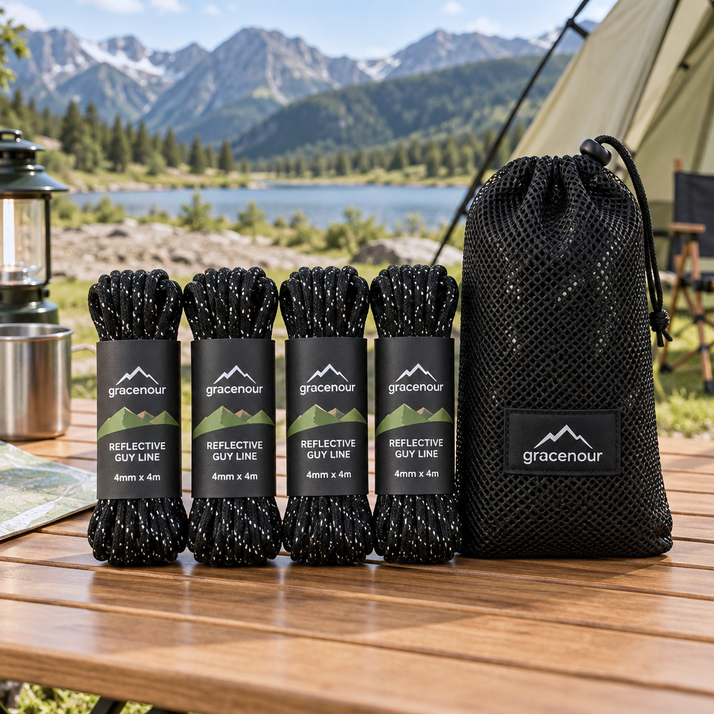 gracenour™ Reflective Glow Camping Tent Cord