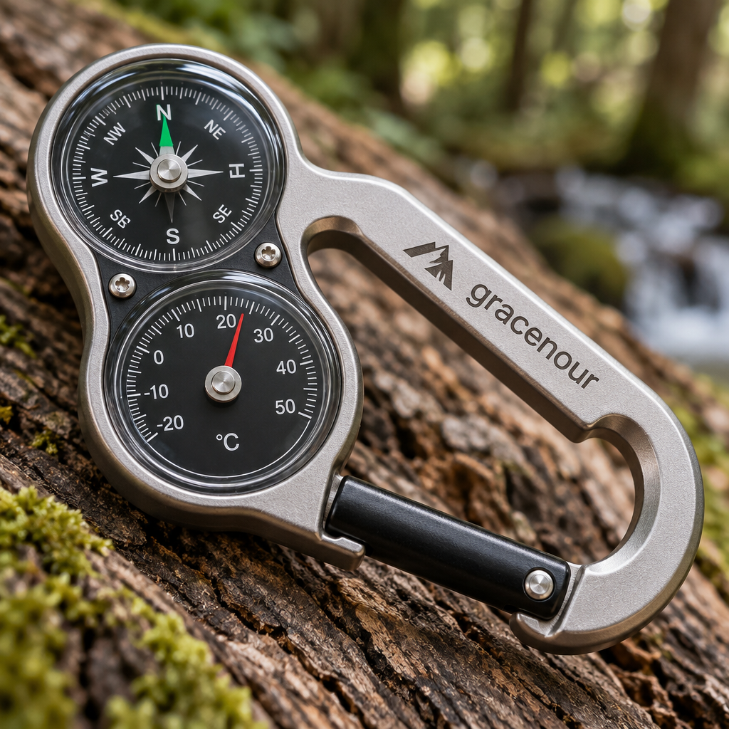 gracenour™ Outdoor Portable All-in-One Compass Thermometer