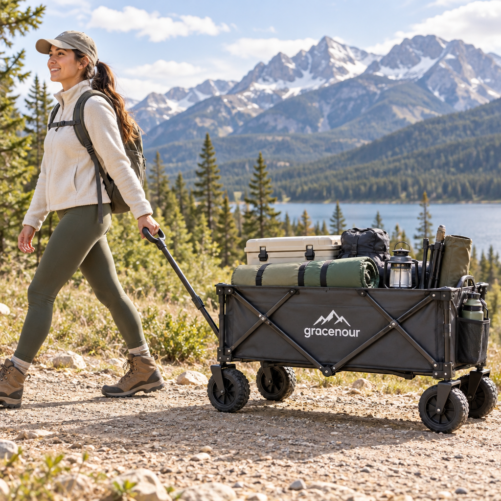 gracenour™ Outdoor Folding Camping Utility Wagon