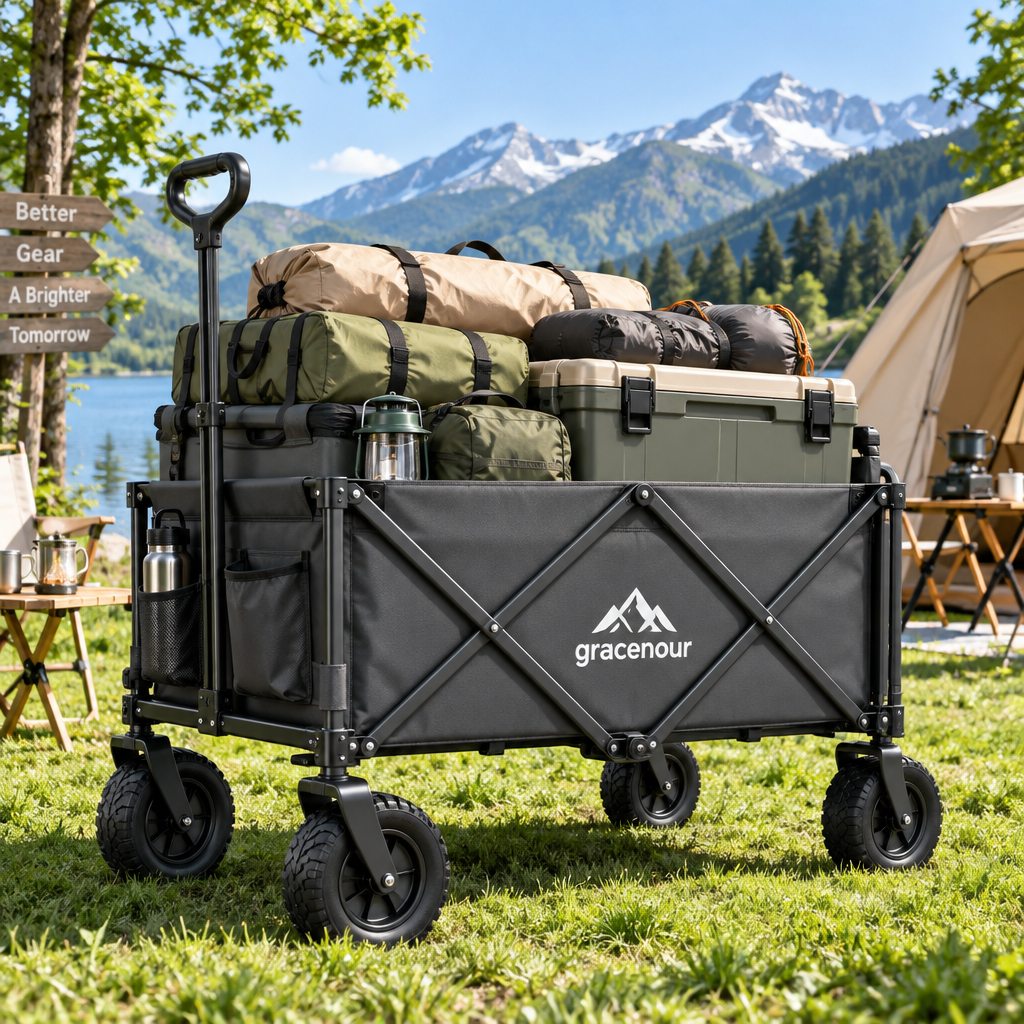 gracenour™ Outdoor Folding Camping Utility Wagon