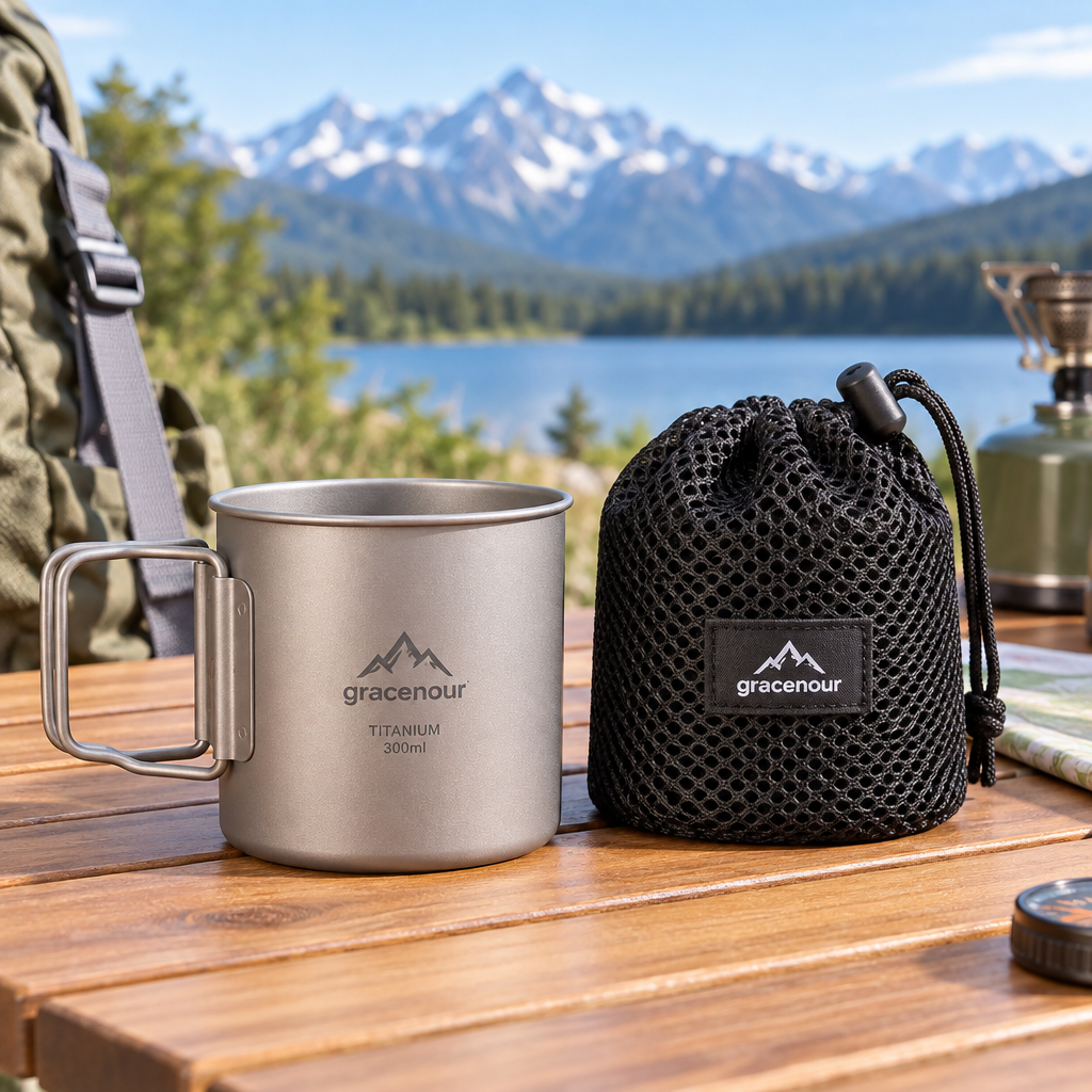 gracenour™ Ultralight Titanium Camping Cup