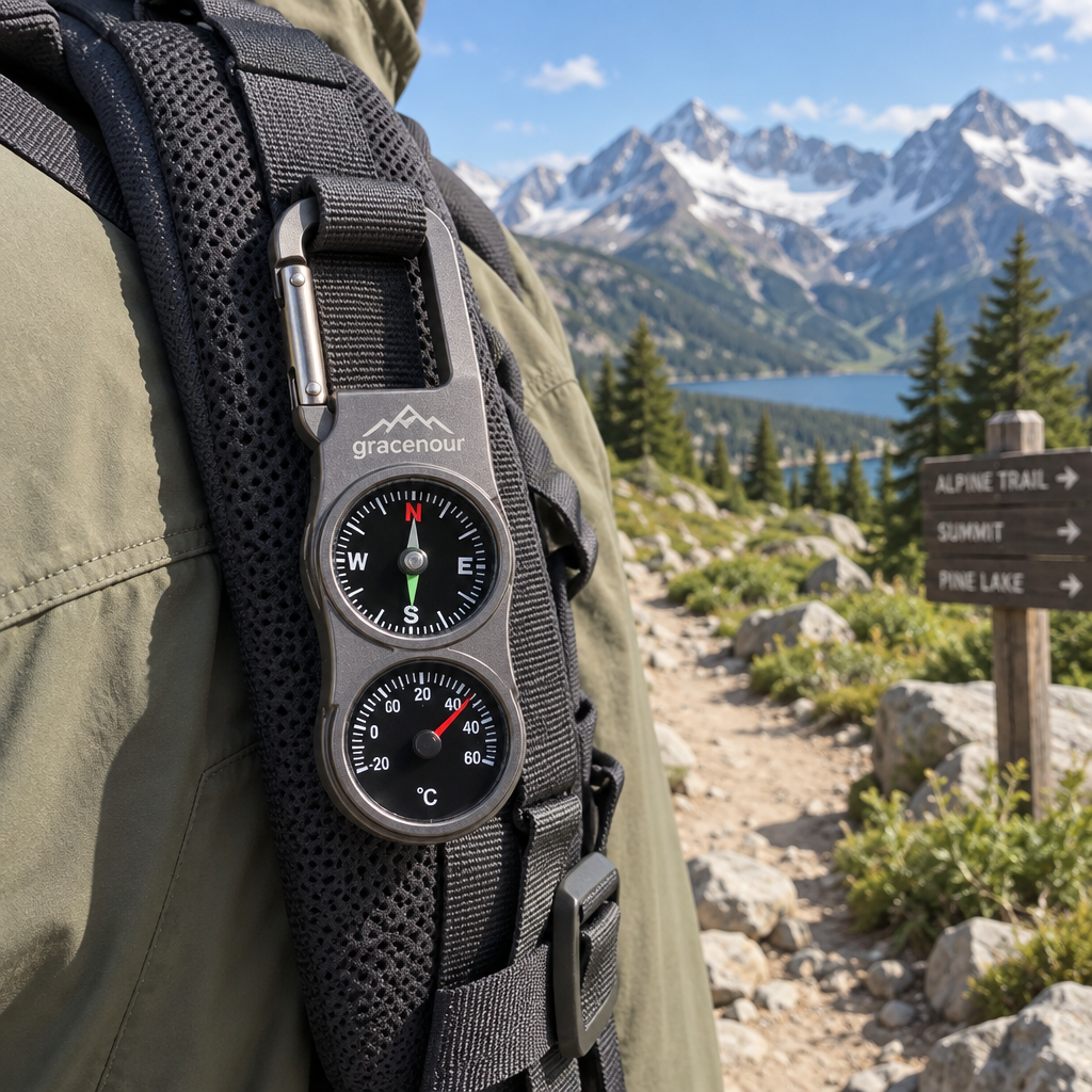 gracenour™ Outdoor Portable All-in-One Compass Thermometer