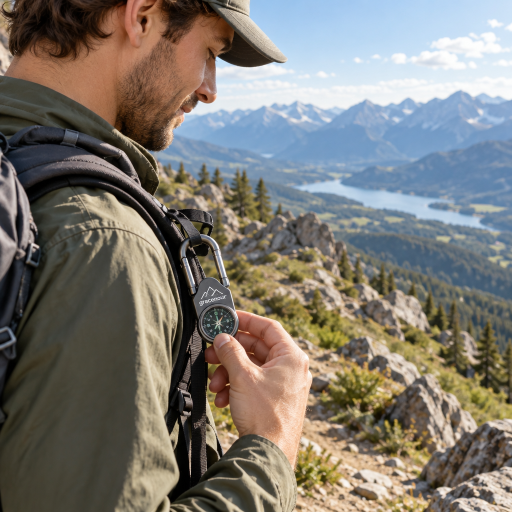 gracenour™ Outdoor Portable All-in-One Compass Thermometer