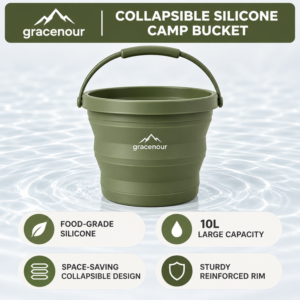 gracenour™ Portable Collapsible Silicone Bucket