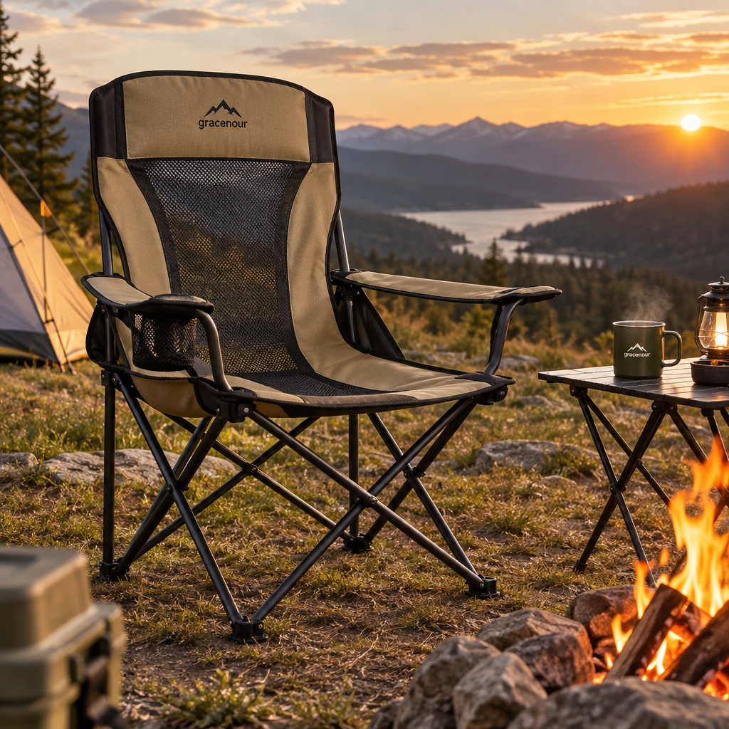 gracenour™ Professional Folding Chairs for Outdoor Camping and Backpacking