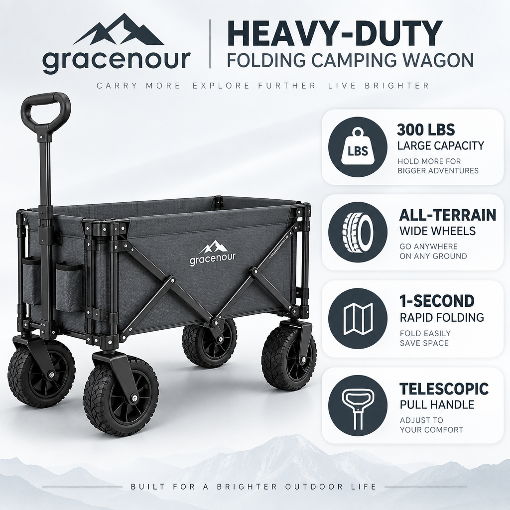 gracenour™ Outdoor Folding Camping Utility Wagon